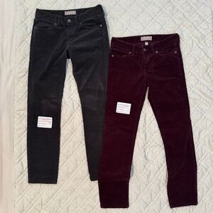 Banana Republic Corduroy Bundle – Size 24/00 (Dark Grey & Maroon)